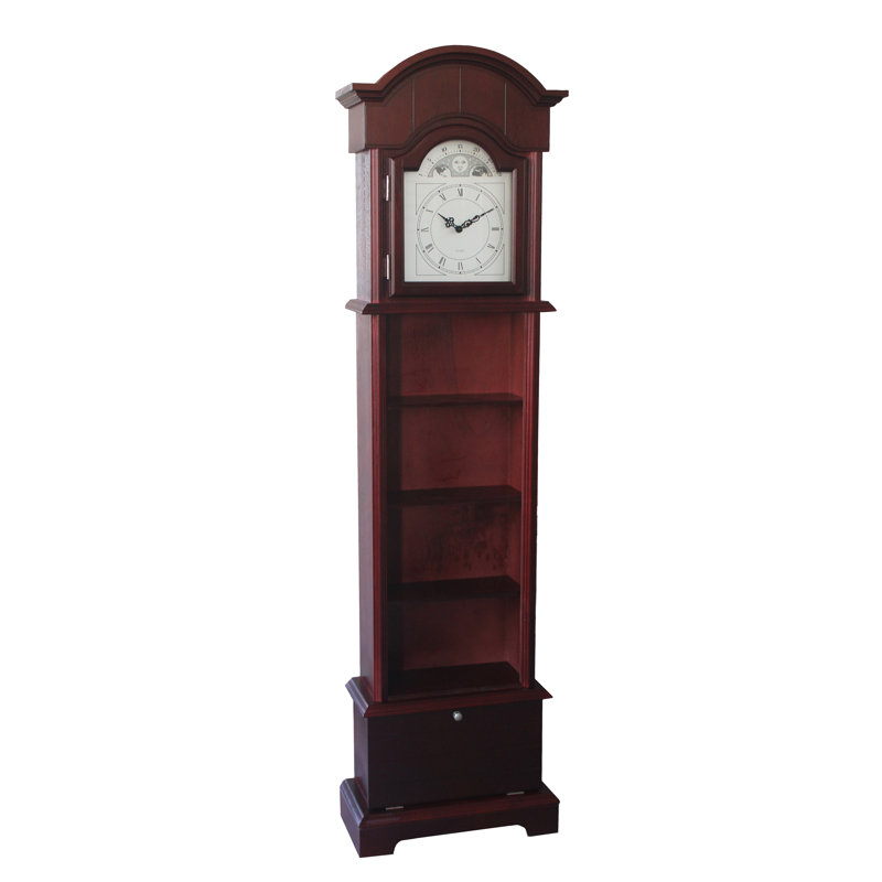 Ophelia & Co. 71.75" Wood Floor Clock & Reviews Wayfair